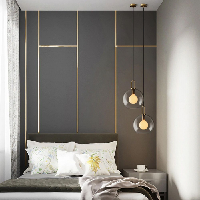 Lampă de tavan suspendată sticlă 20cm APP629-1CP [6]