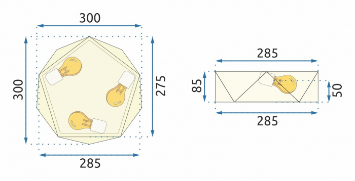 LAMPĂ Diamond APP875-C Gold 30 cm [6]