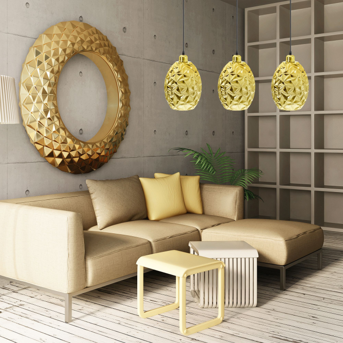 Lampă din sticlă cromată aurie APP565-1CP [4]