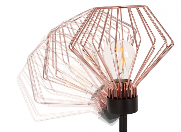 Lampă dublă metalică plafon trandafir negru APP535-2C [2]