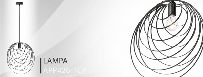 LAMPA GEOMETRIC NEGRU APP426-1CP [8]
