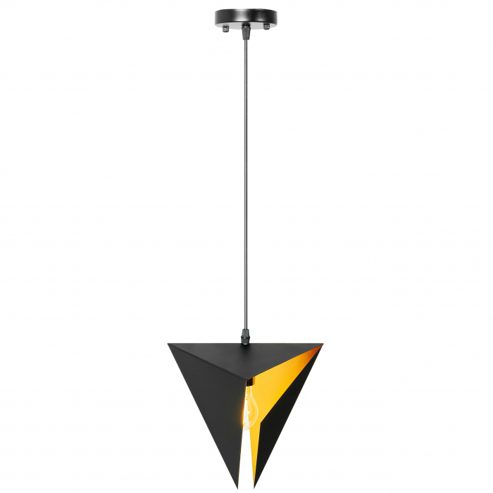LAMPĂ GEOMETRICĂ DE PLAFON TRIANGULARĂ NEAGRA APP253-1CP [4]