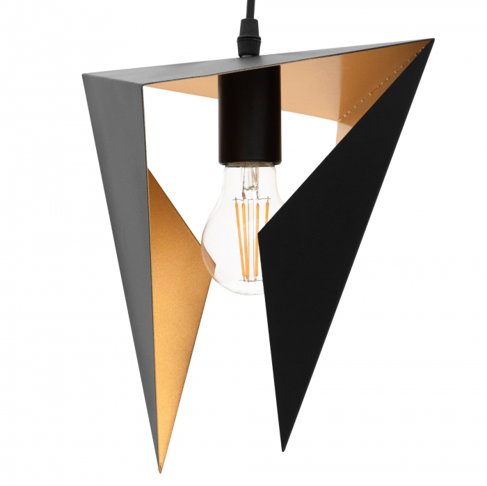 LAMPĂ GEOMETRICĂ DE PLAFON TRIANGULARĂ NEAGRA APP253-1CP [2]