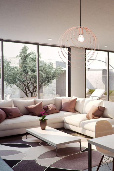 LAMPA GEOMETRICA ROSE GOLD APP427-1CP [2]