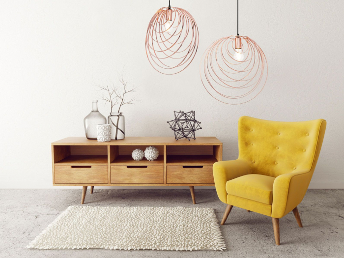LAMPA GEOMETRICA ROSE GOLD APP427-1CP [4]