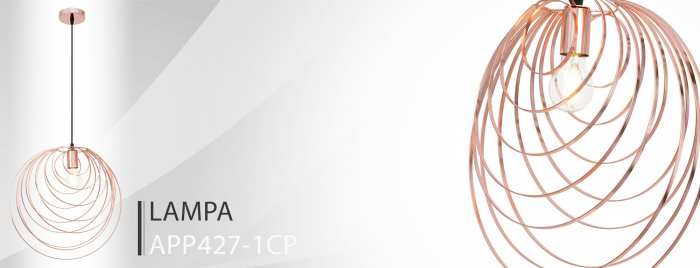 LAMPA GEOMETRICA ROSE GOLD APP427-1CP [7]