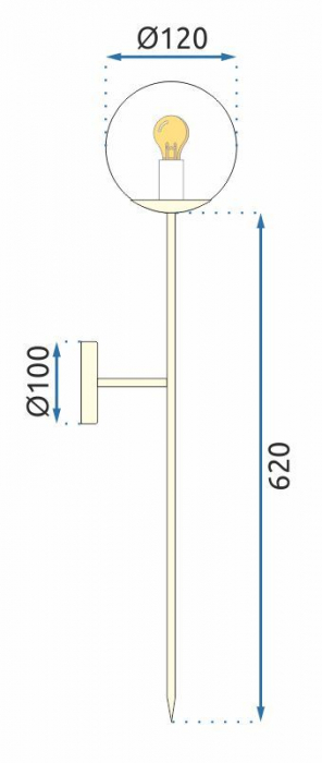Lampa Gold 75cm APP580-1W [6]