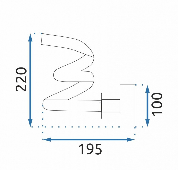 LAMPĂ LED APP1052-W BLACK MAT [7]