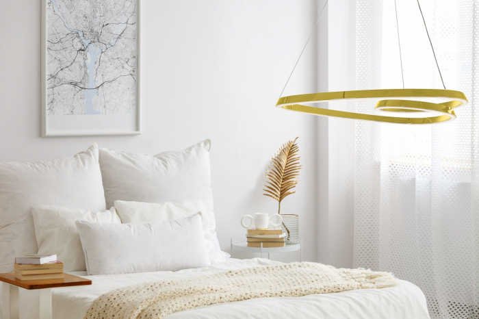 Lampa LED APP7797-cp Gold + Remote Control [5]