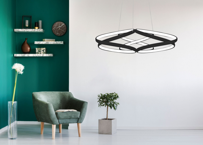 Lampa LED APP793-CP BLACK FLAT [5]