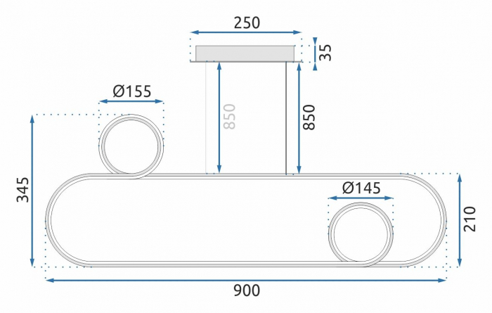 Lampa LED APP810-CP CHROM [9]
