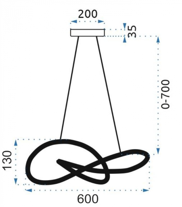 Lampa LED APP814-CP Node Black [8]