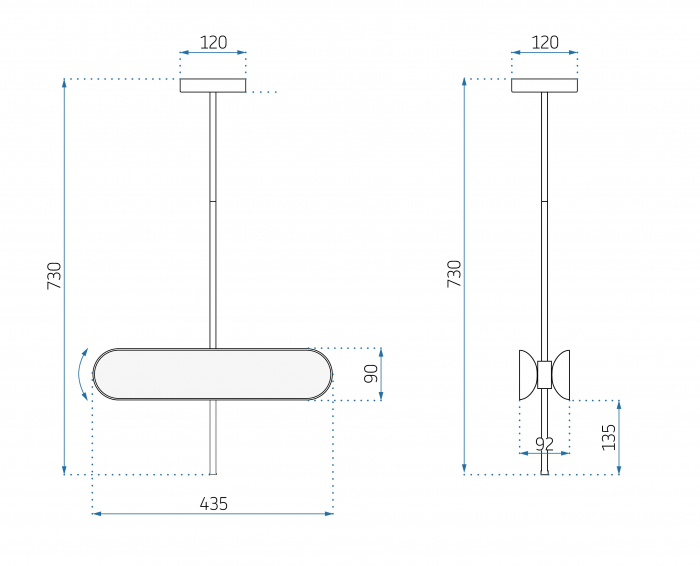 Lampa LED APP832-CP GOLD [7]