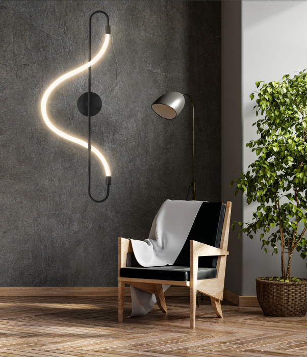 Lampa LED APP857-W LONG BLACK [7]