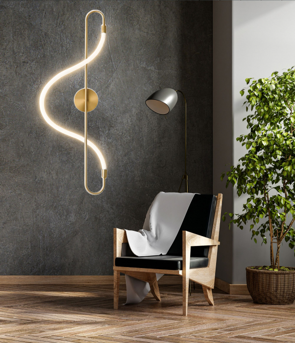 Lampa LED APP858-W Long Gold [4]