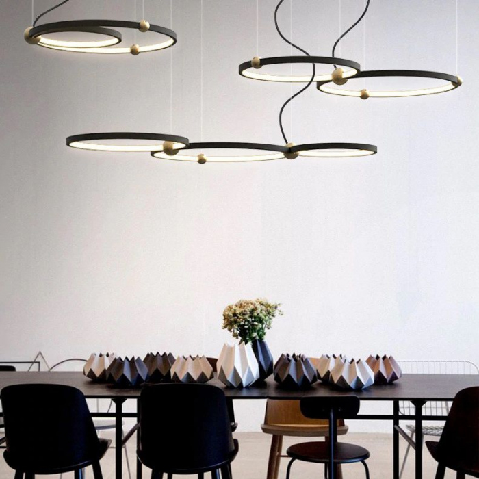 Lampă LED cu inel negru 3 + telecomandă APP752-30-40-50 [6]
