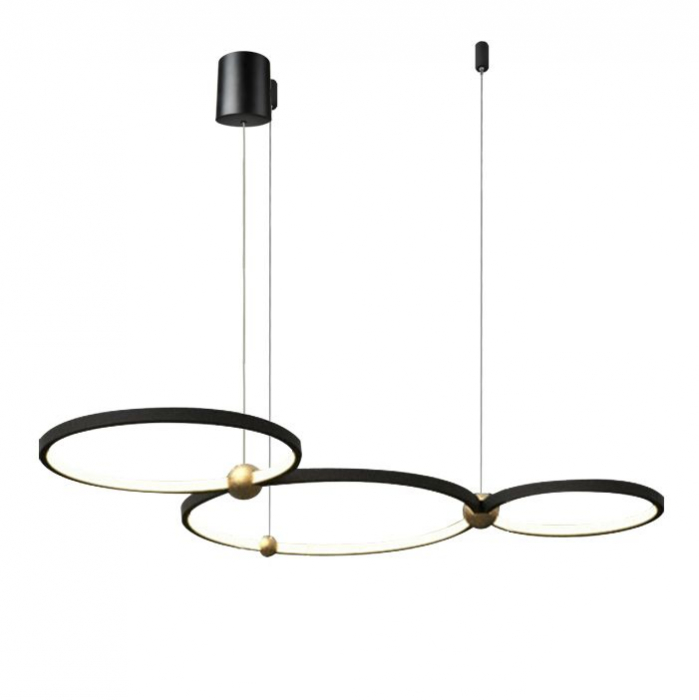 Lampă LED cu inel negru 3 + telecomandă APP752-30-40-50 [2]