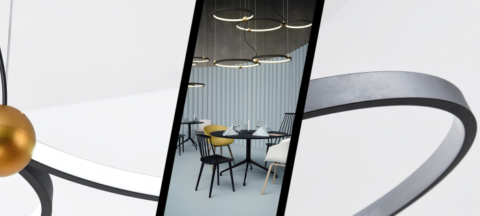 Lampă LED cu inel negru 3 + telecomandă APP752-30-40-50 [9]
