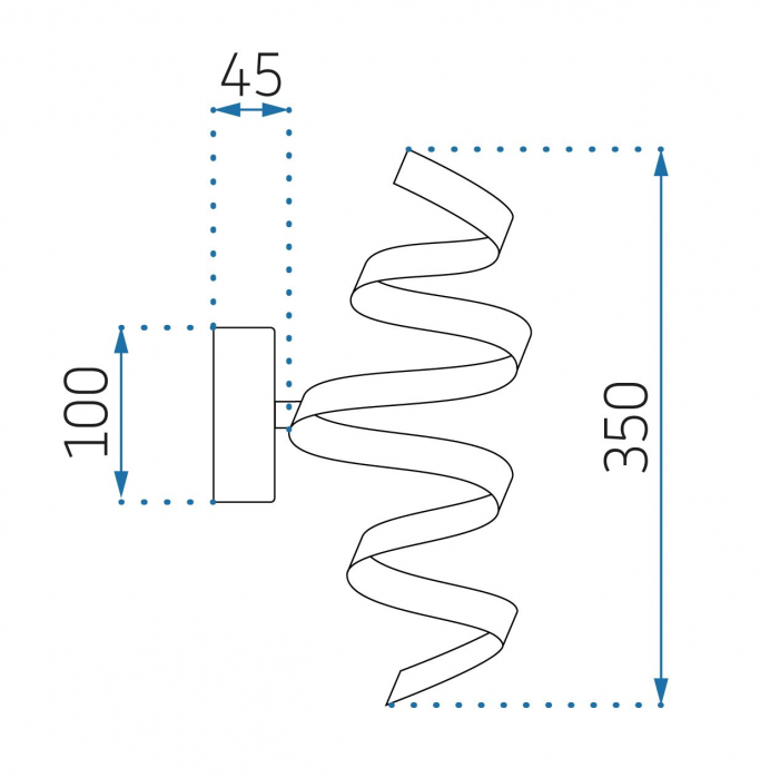 LAMPĂ LED SPRING APP826-W BLACK MATT [7]