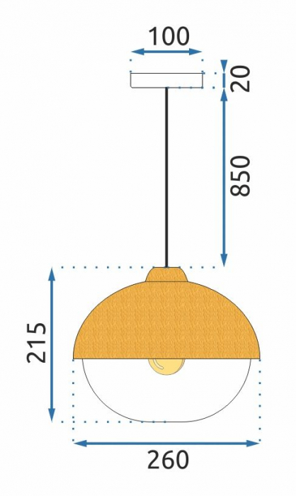 Lampa Metal Wood APP951-1CP Ground [7]