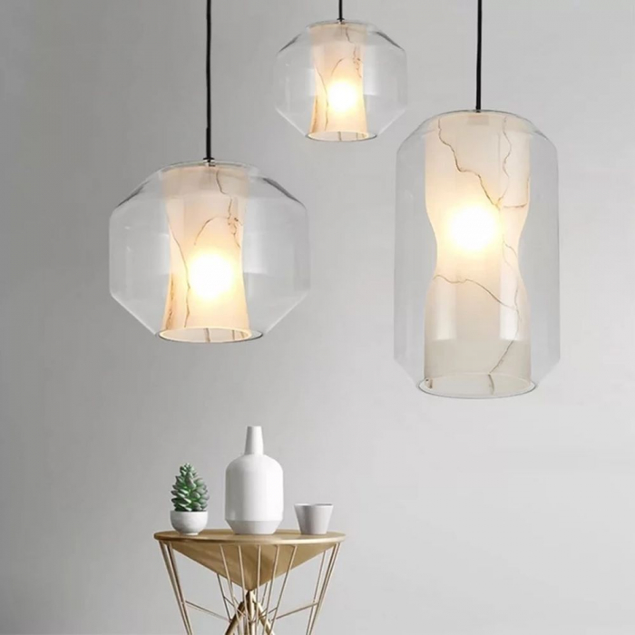LAMPĂ MODERNĂ AURIE NEAGRA WHITE MARBLE  APP909-1CP [3]