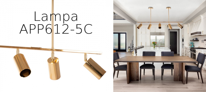 LAMPĂ MODERNĂ METALICĂ AURIE APP612-5C [6]