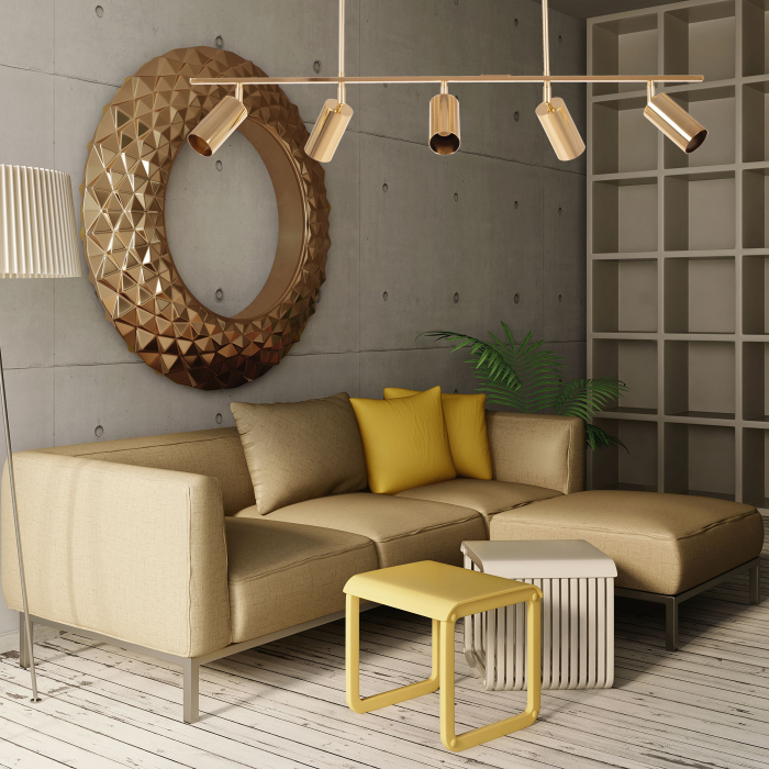 LAMPĂ MODERNĂ METALICĂ AURIE APP612-5C [5]