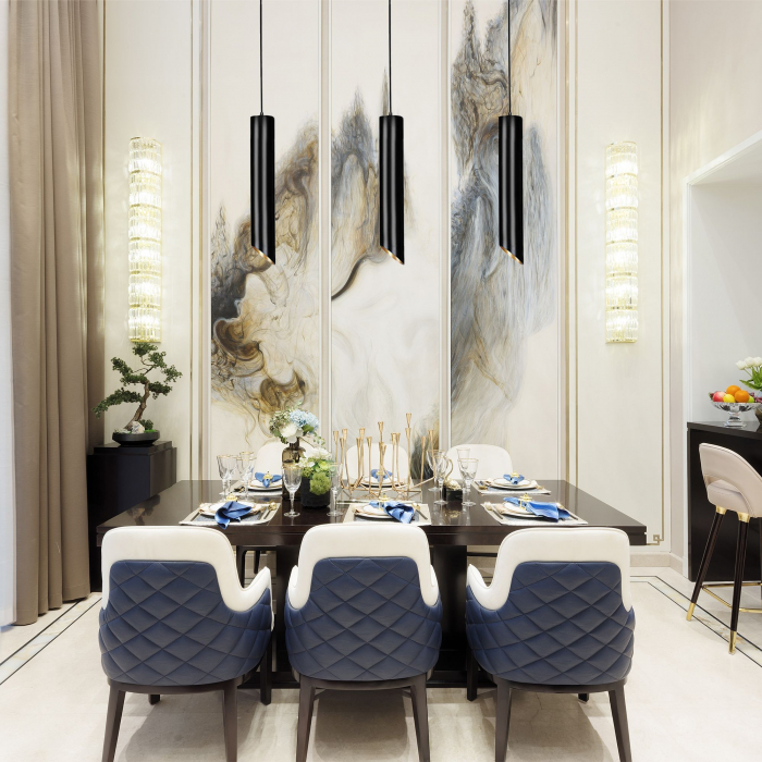 LAMPĂ MODERNĂ PLAFON CU AURĂ NEAGRA 20 CM APP573-1CP [2]