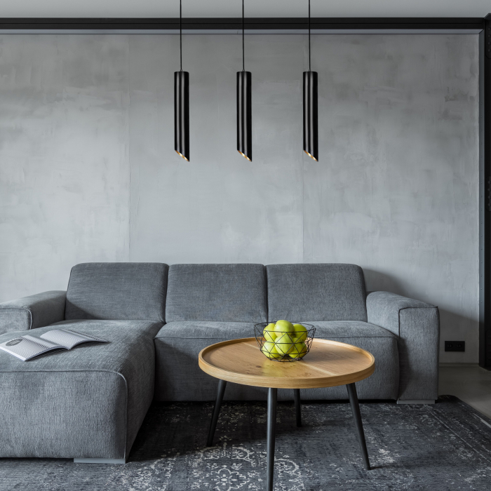 LAMPĂ MODERNĂ PLAFON CU AURĂ NEAGRA 20 CM APP573-1CP [4]