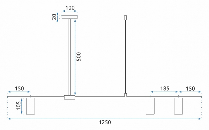 Lampă modernă suspendată aurie neagra APP585-3CP [7]