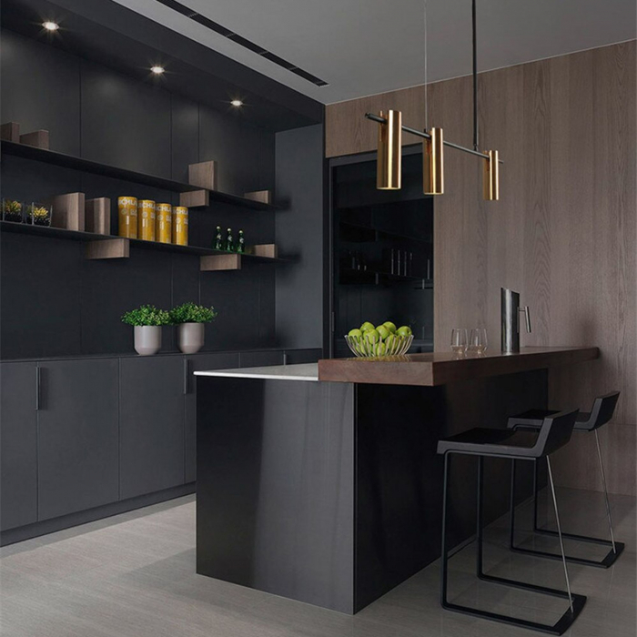 Lampă modernă suspendată aurie neagra APP585-3CP [5]