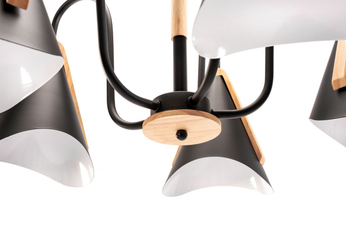 Lampa neagră cu cinci brațe scandinave APP607-5C [2]