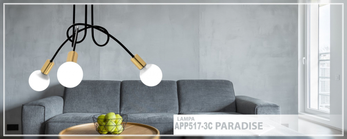 Lampa Paradise 3 Black Gold APP517-3C [6]
