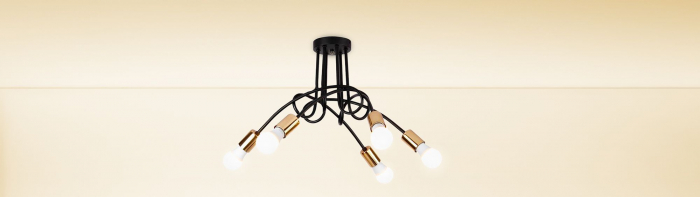 Lampă Paradise 5 Black Gold APP518-5C [4]