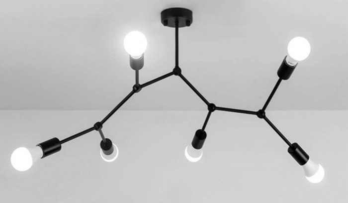 LAMPA PLAFON CLASIC NEAGRA METAL LOFT APP737-6C [2]