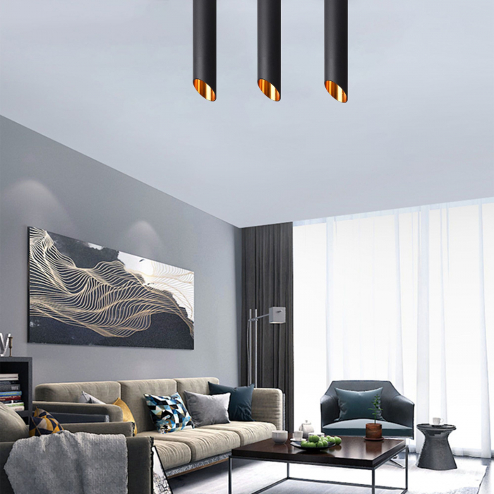 LAMPA PLAFON MODERNA AURIE NEAGRA 30 CM APP572-1C [5]