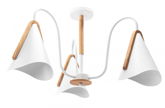 Lampa scandinavă cu trei brațe, alba APP604-3C [3]
