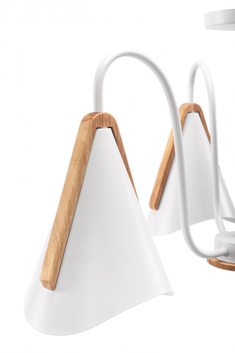 Lampa scandinavă cu trei brațe, alba APP604-3C [2]