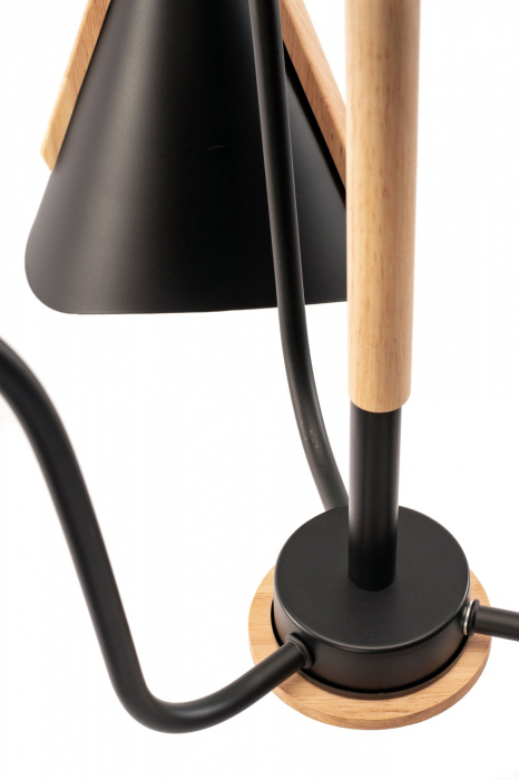 Lampa scandinavă cu trei brațe, neagră, APP605-3C [4]