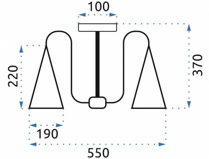 Lampa scandinavă cu trei brațe, neagră, APP605-3C [7]