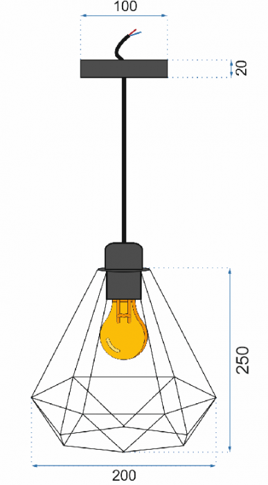 LAMPA SUSPENDABILA DIAMANT Light Gold 392197 [7]