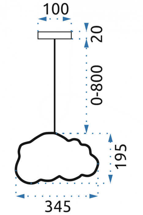 LAMPA SUSPENDABILA norisori gri [7]