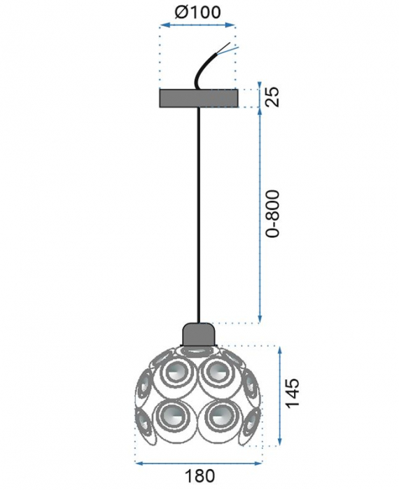 LAMPA SUSPENDABILA Sfera APP206 [8]