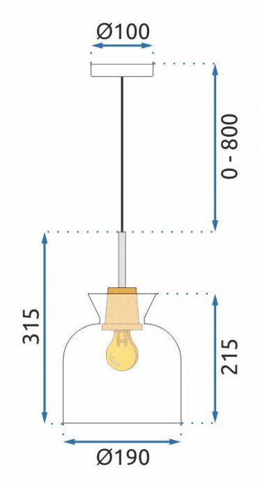 Lampă suspendată APP1182-1CP A [8]