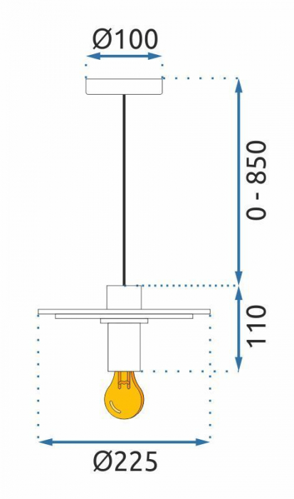 Lampă suspendată APP1213-1CP Gold [6]