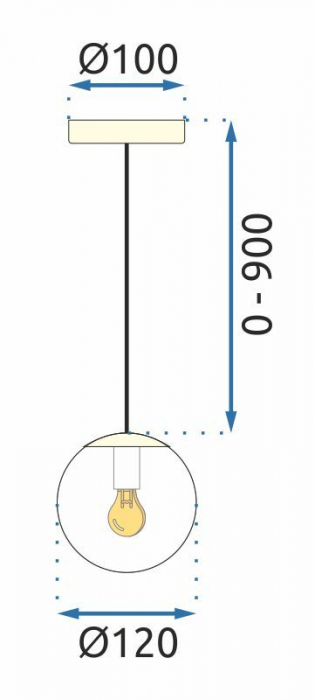 Lampă suspendată APP1249-1CP Gold [4]