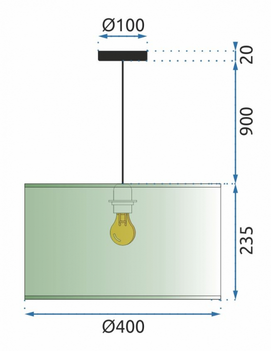 Lampă suspendată Blue Gold 40cm APP954-1CP [7]