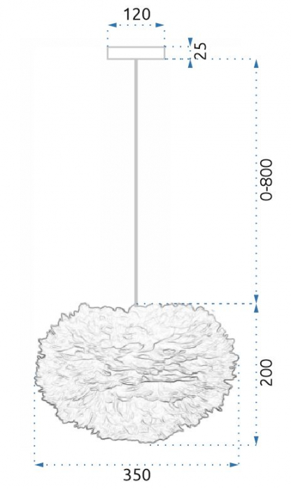 Lampă suspendată cu pene gri APP334-3CP [9]