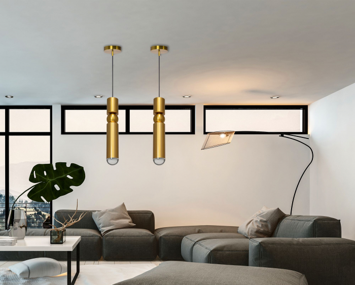 Lampă suspendată de tavan din metal Auriu APP470-1CP [6]