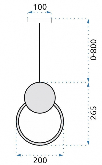Lampă suspendată de tavan LED APP852-CP BLACK [9]